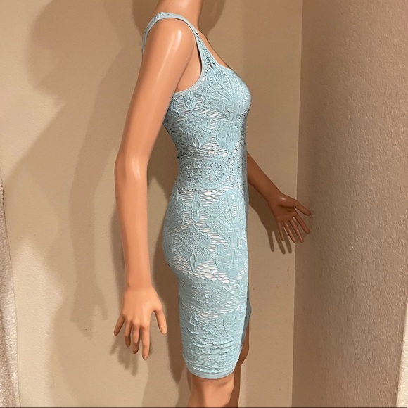 Intimately by Free People, blue lace bodycon dress - Picture 3 of 7